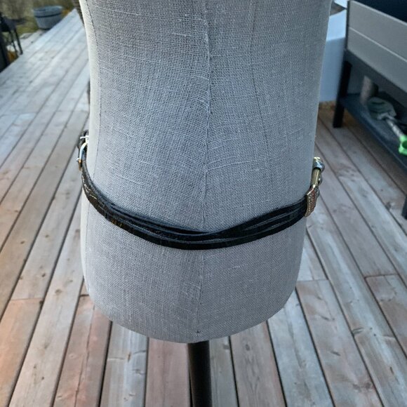 Vintage Century Metal Beaded Leather Hip Waist Drape Belt Southwestern Boho - Picture 5 of 15